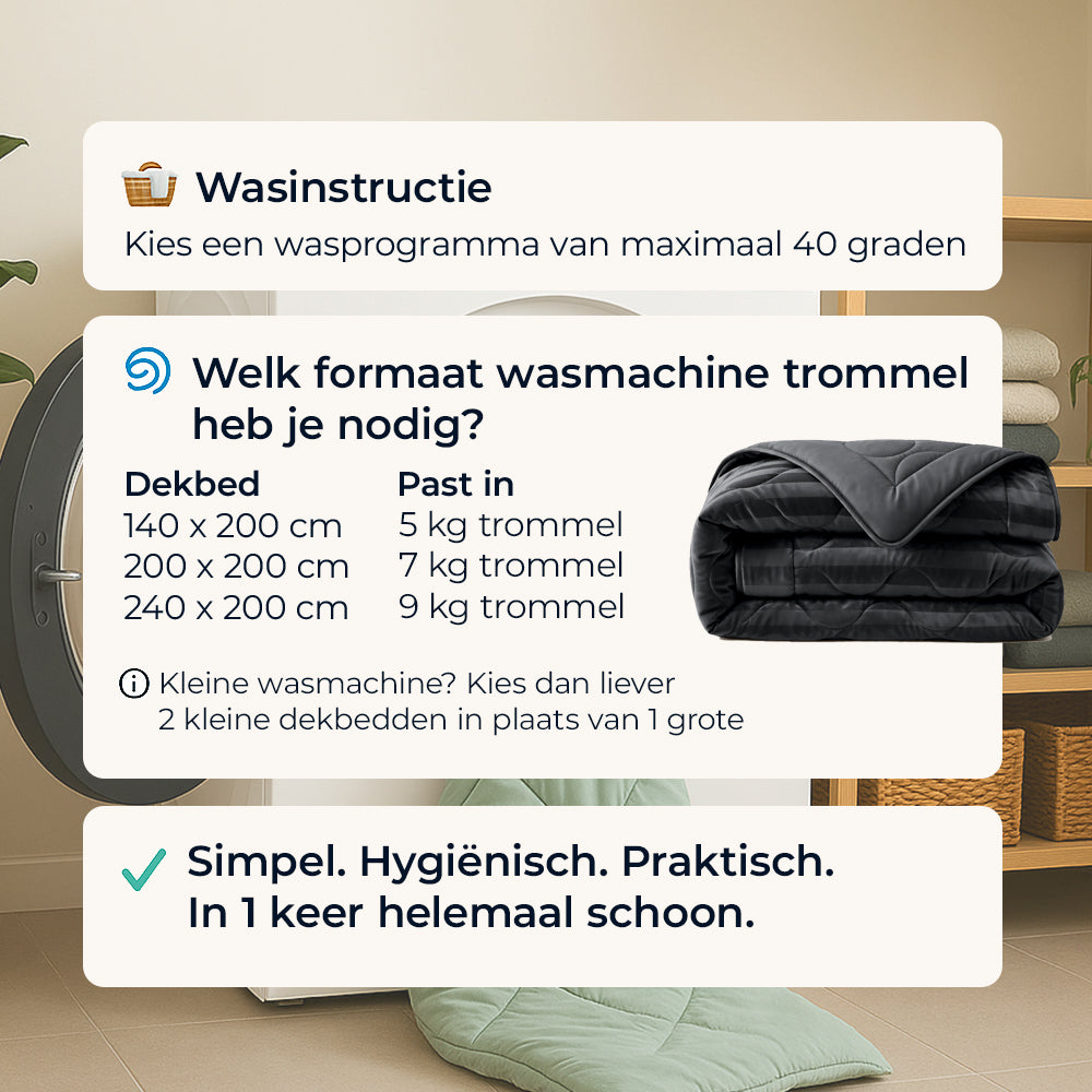 Dekbed Zonder Overtrek - Antraciet Hotel Velvet Lazy
