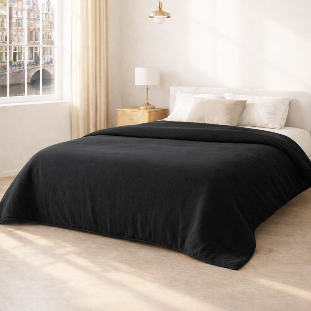 Dekbed Zonder Overtrek - Antraciet Micro Mousseline