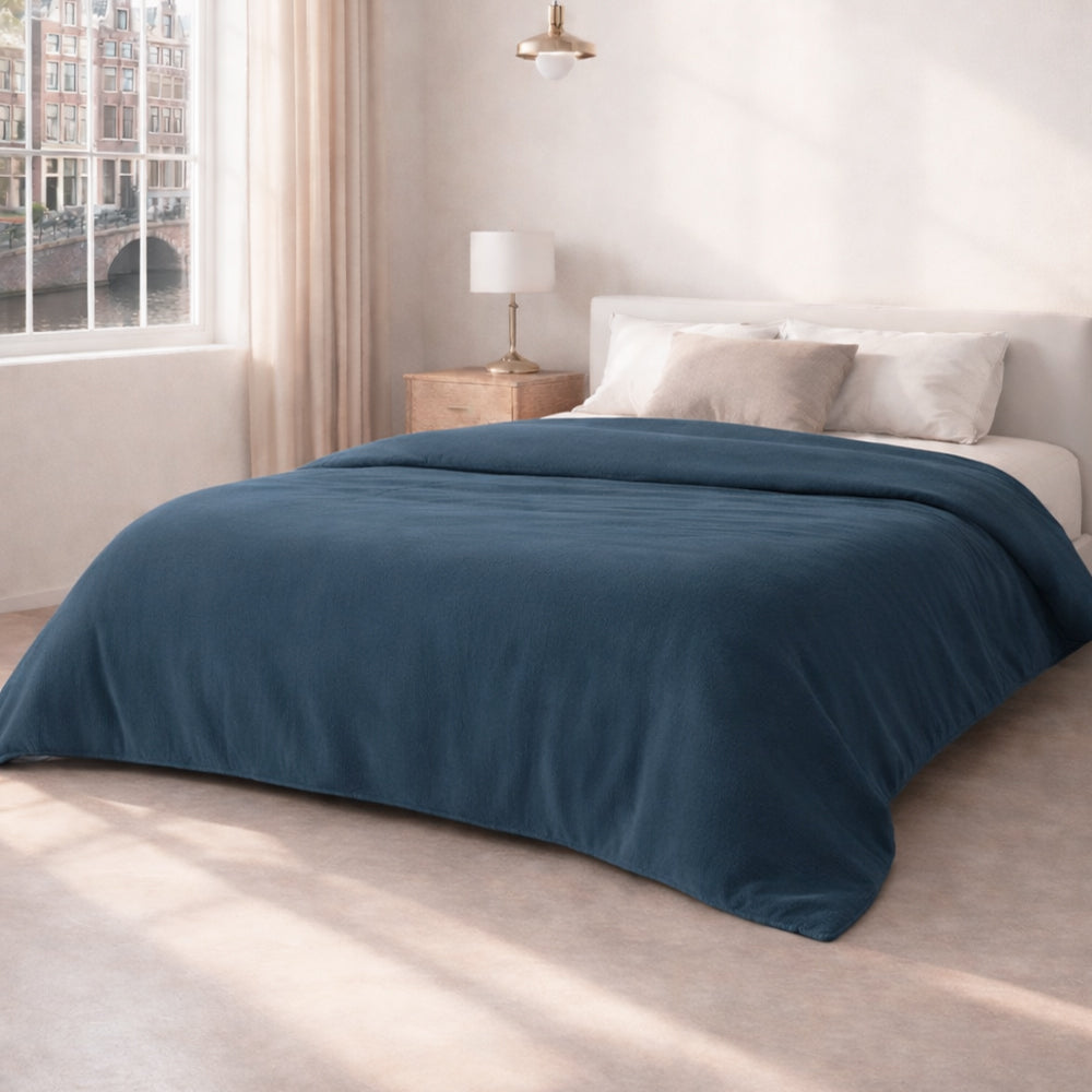Dekbed Zonder Overtrek - Petrol Micro Mousseline