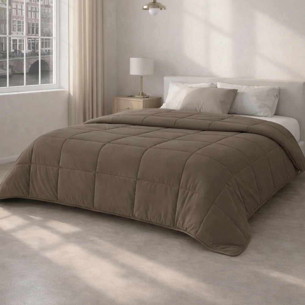 Dekbed Zonder Overtrek - Taupe Stone Washed