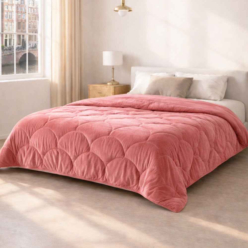 Dekbed Zonder Overtrek - Oud Roze Velvet