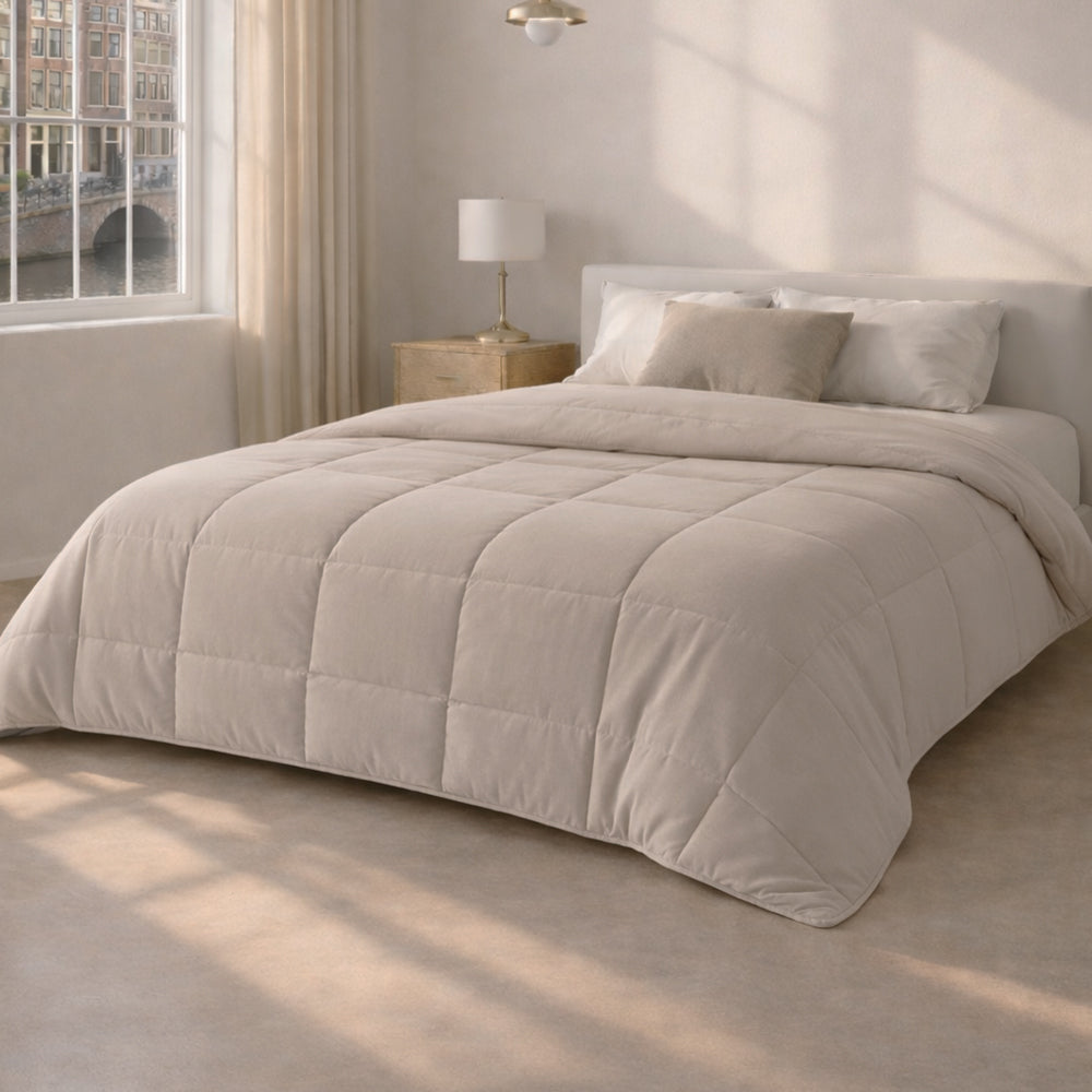 Dekbed Zonder Overtrek - Zand Stone Washed