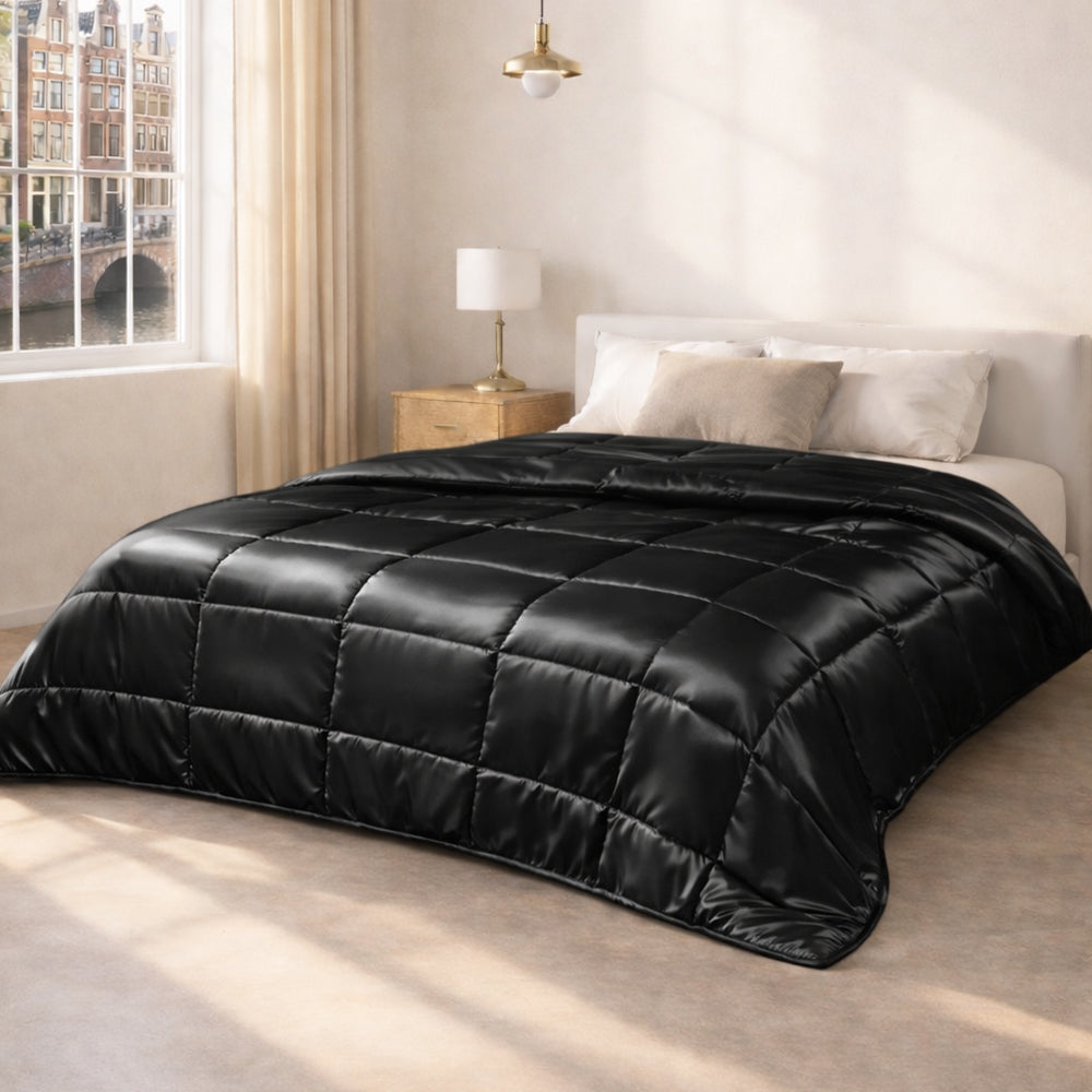 Dekbed Zonder Overtrek - Zwart Satin