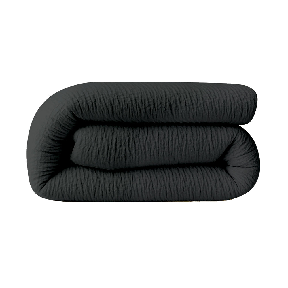 Dekbed Zonder Overtrek - Antraciet Micro Mousseline
