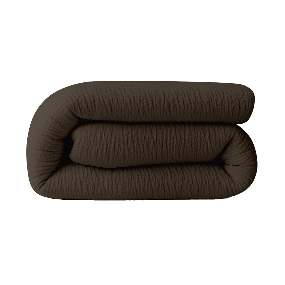 Dekbed Zonder Overtrek - Chocoladebruin Micro Mousseline