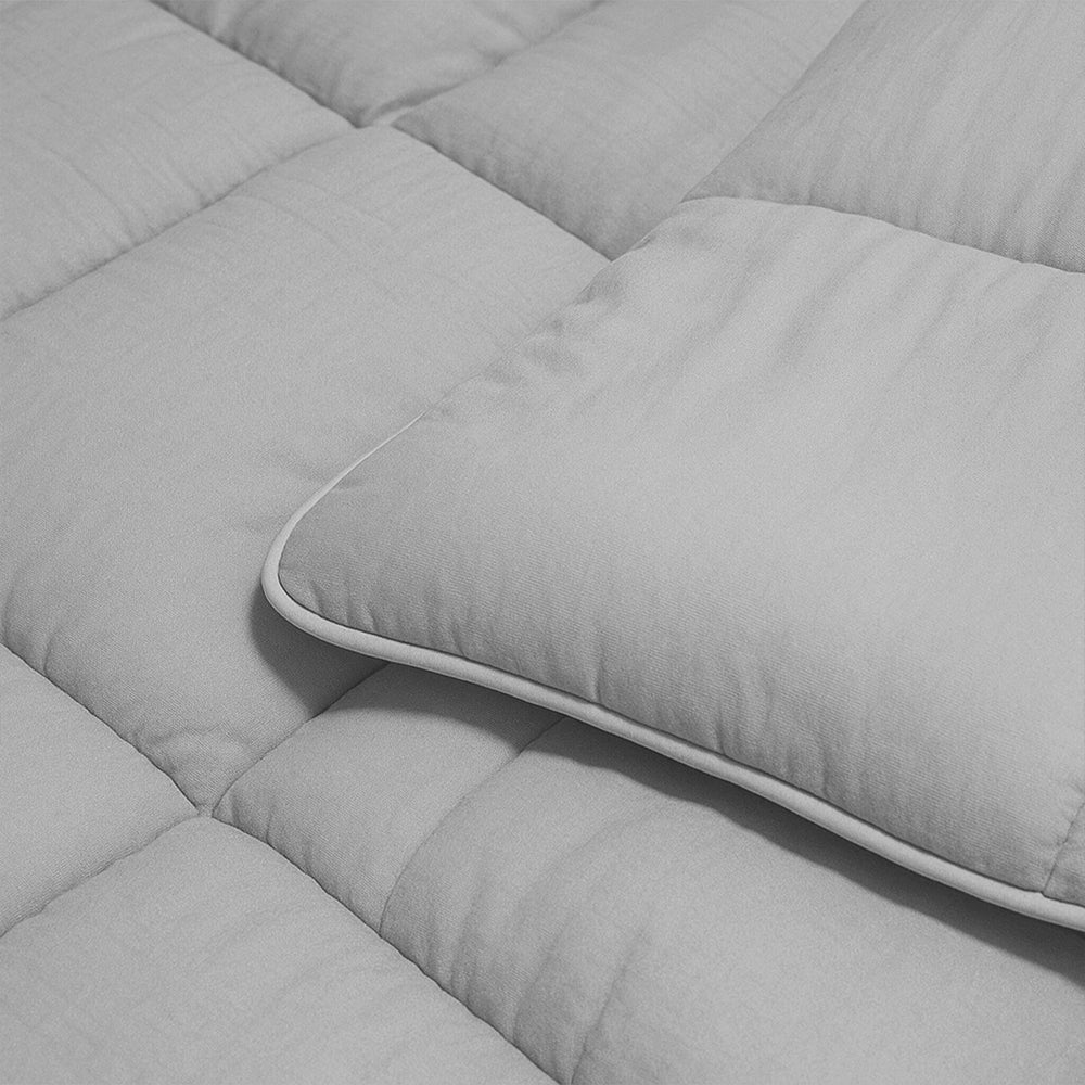 Dekbed Zonder Overtrek - Grijs Stone Washed