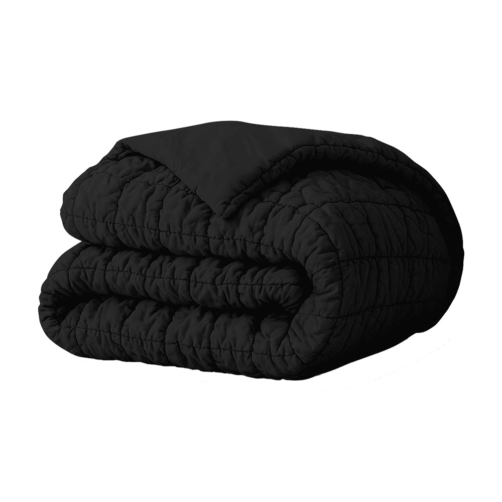 Dekbed Zonder Overtrek - Zwart Puffy