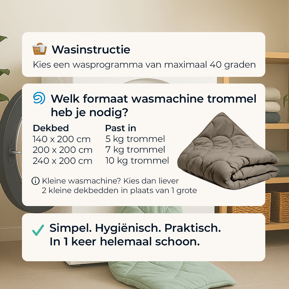 Dekbed Zonder Overtrek - Taupe Easy