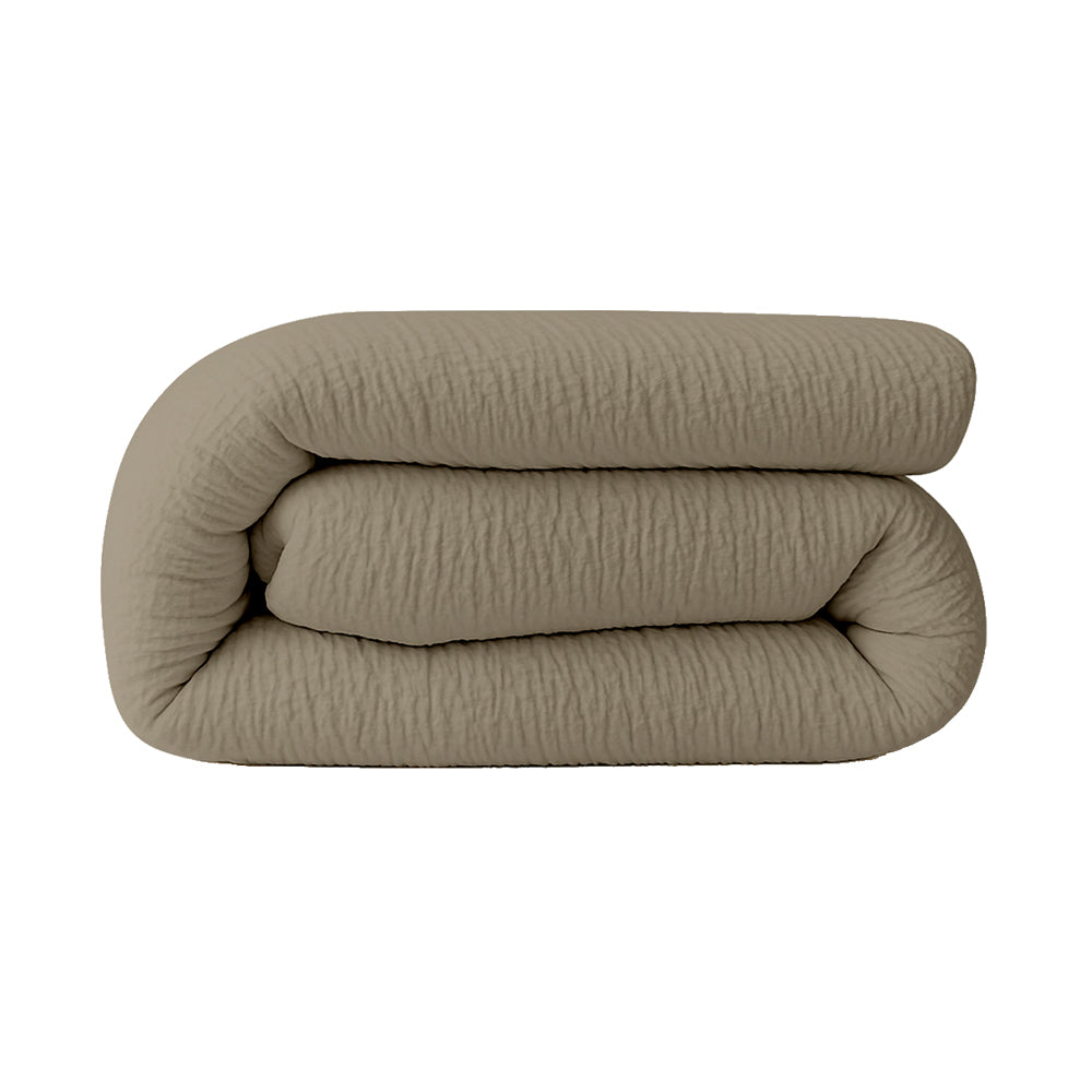 Dekbed Zonder Overtrek - Taupe Micro Mousseline