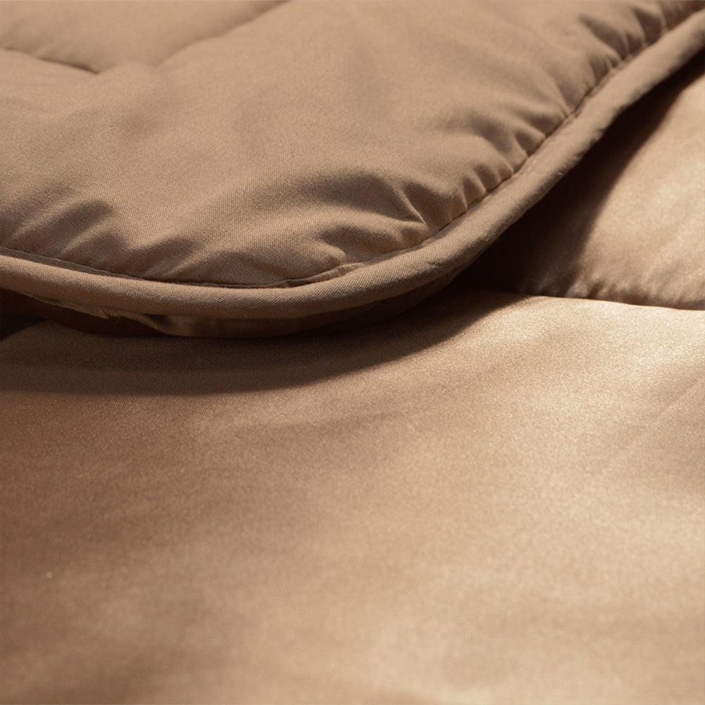 Dekbed Zonder Overtrek - Taupe Satin