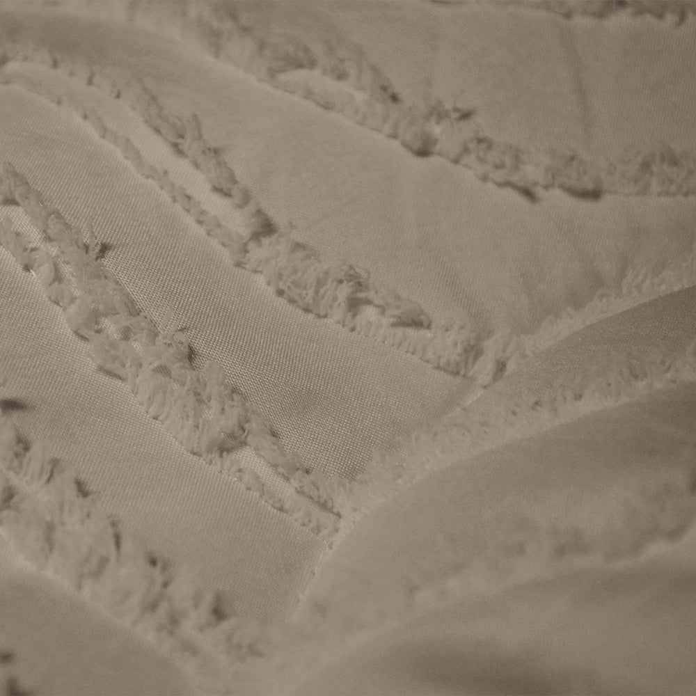 Dekbed Zonder Overtrek - Taupe Tufted Waves