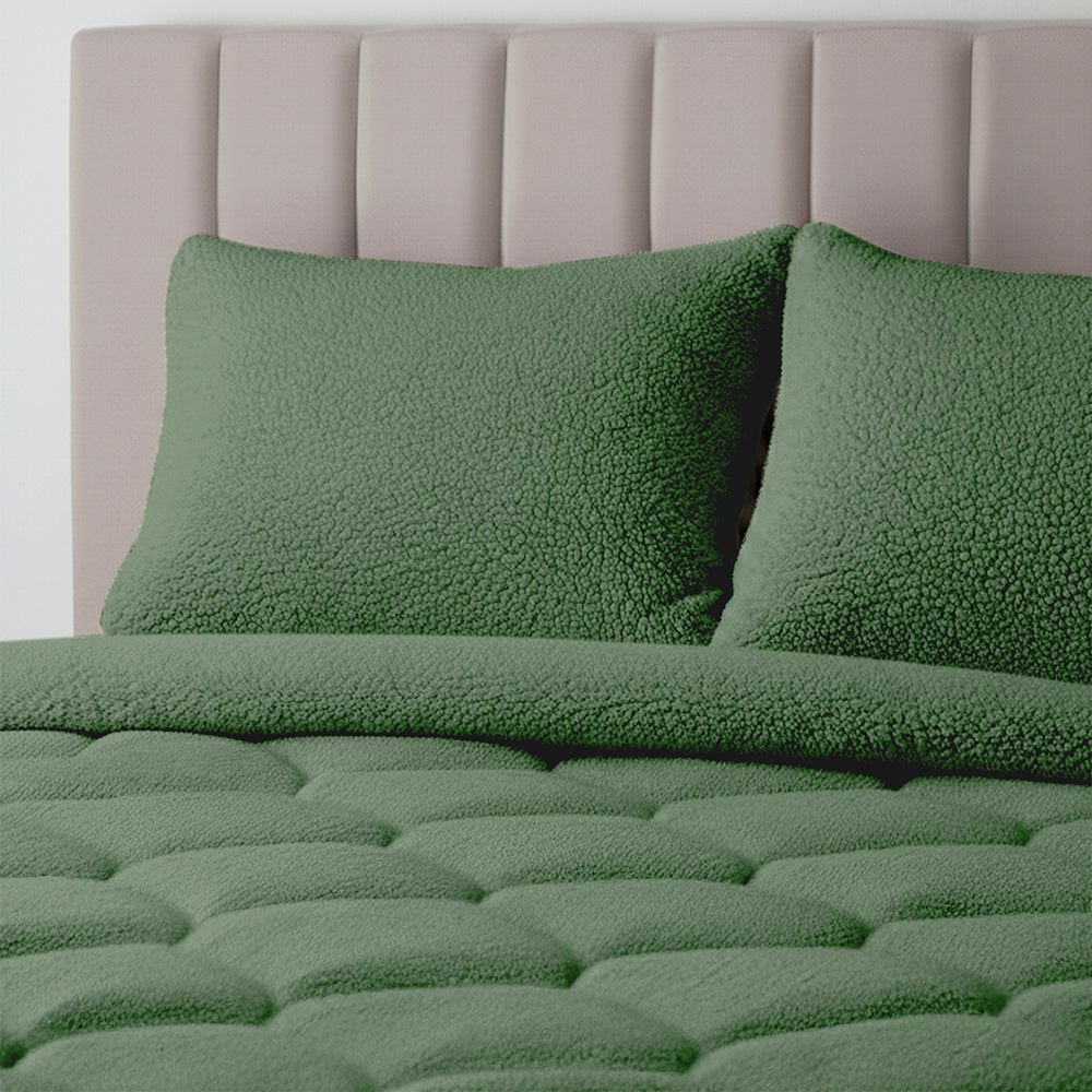 Dekbed Zonder Overtrek - Groen Teddy