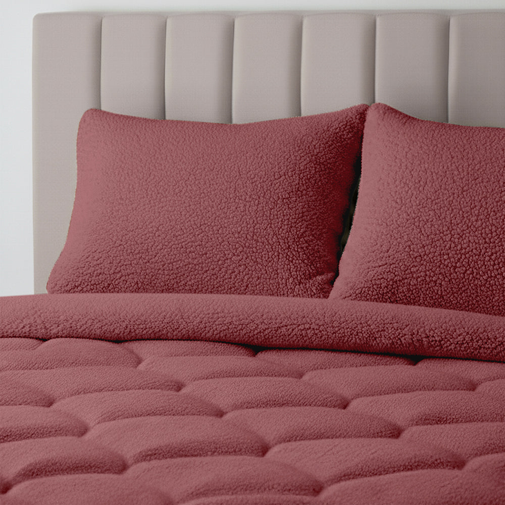 Dekbed Zonder Overtrek - Oud Roze Teddy