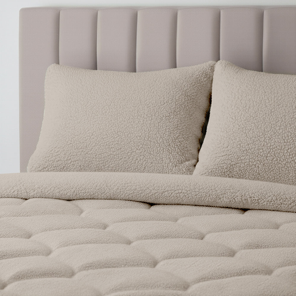 Dekbed Zonder Overtrek - Taupe Teddy