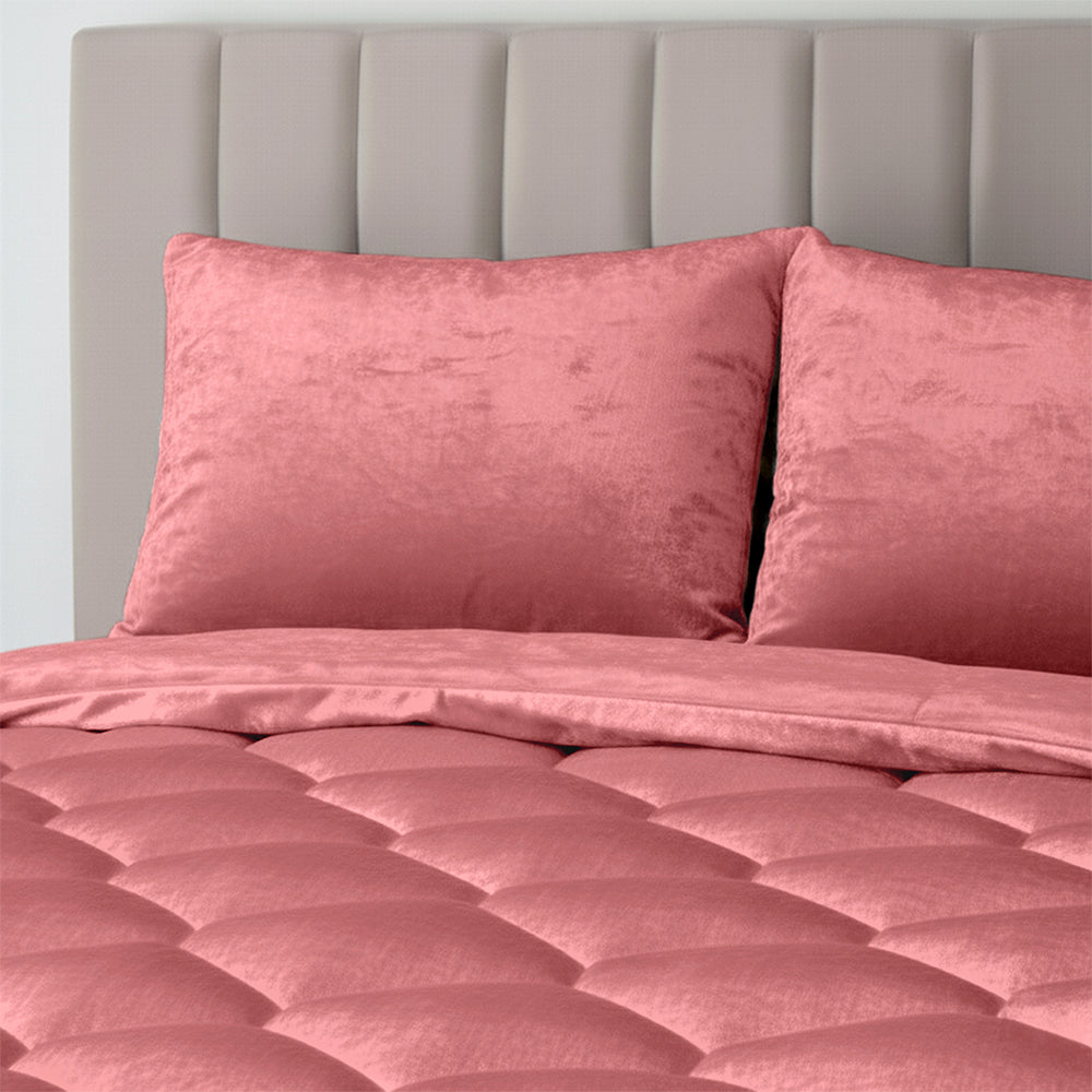 Dekbed Zonder Overtrek - Oud Roze Velvet
