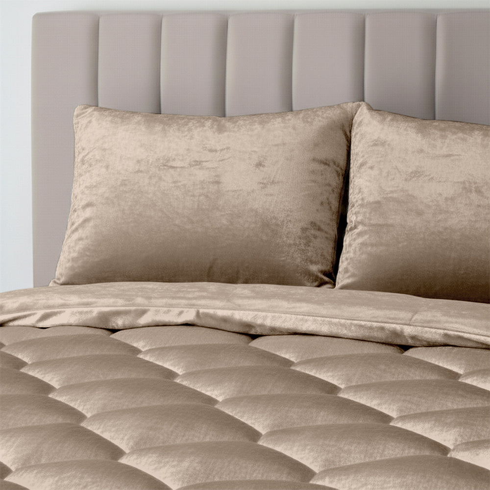 Dekbed Zonder Overtrek - Taupe Velvet
