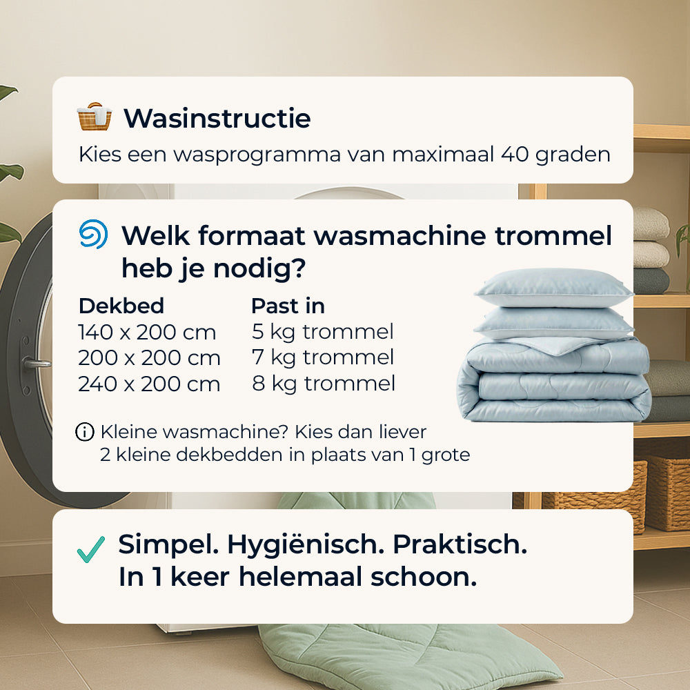 Dekbed Zonder Overtrek - Verkoelende Blue Cell Lazy - Blauw