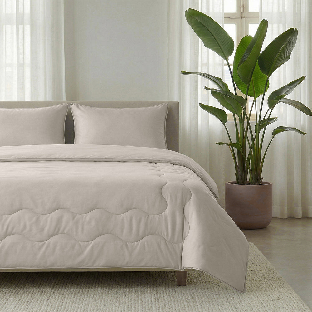 Dekbed Zonder Overtrek - Verkoelende Blue Cell Lazy - Taupe