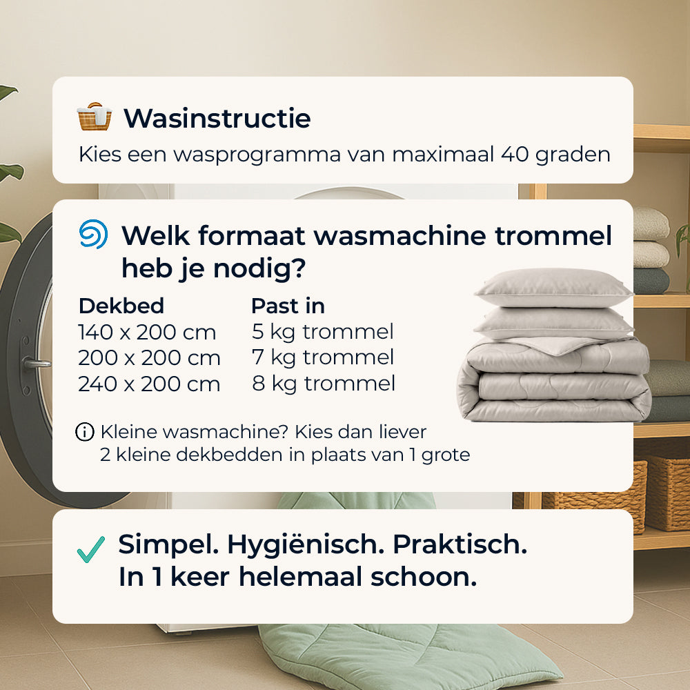 Dekbed Zonder Overtrek - Verkoelende Blue Cell Lazy - Taupe