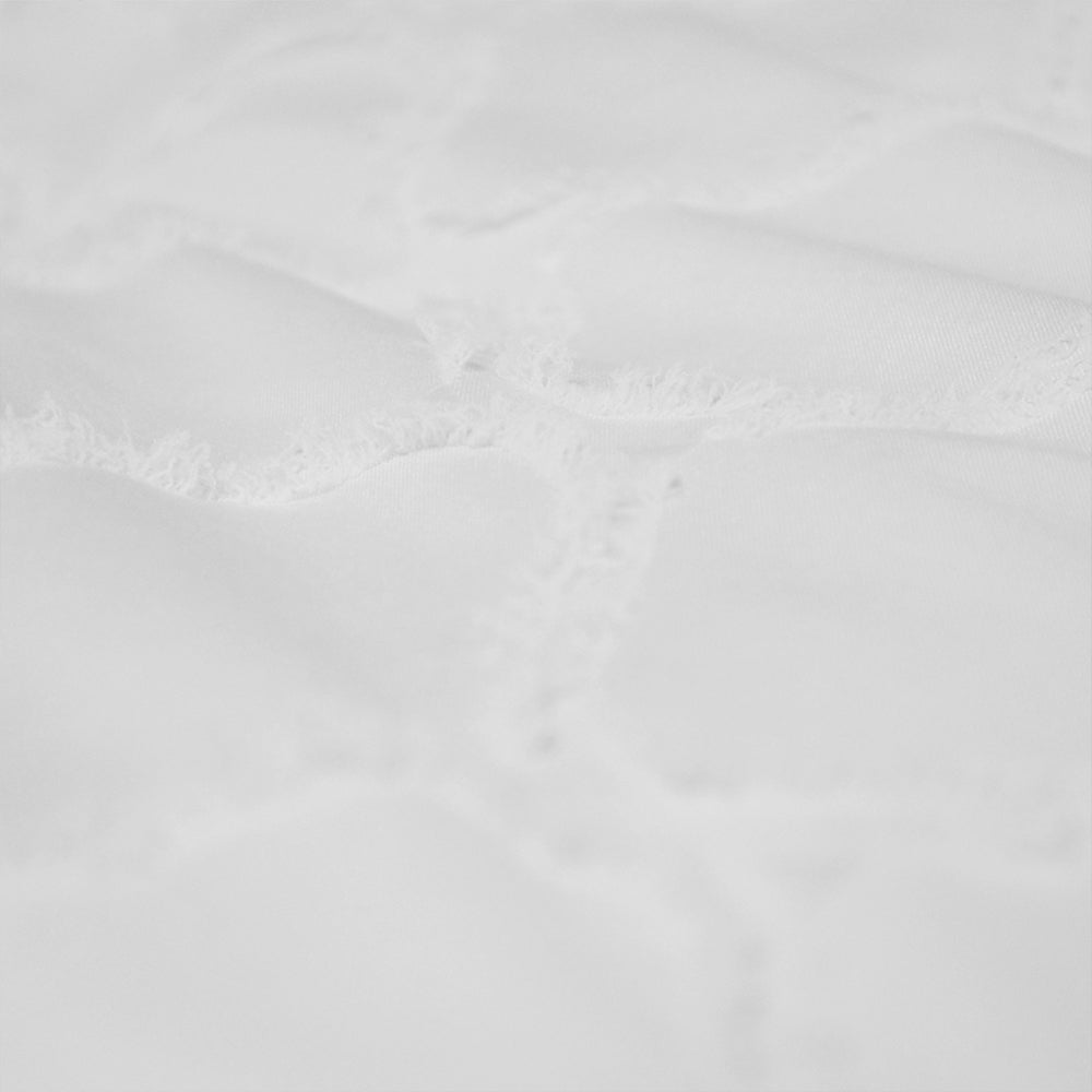 Dekbed Zonder Overtrek - Wit Tufted Curve