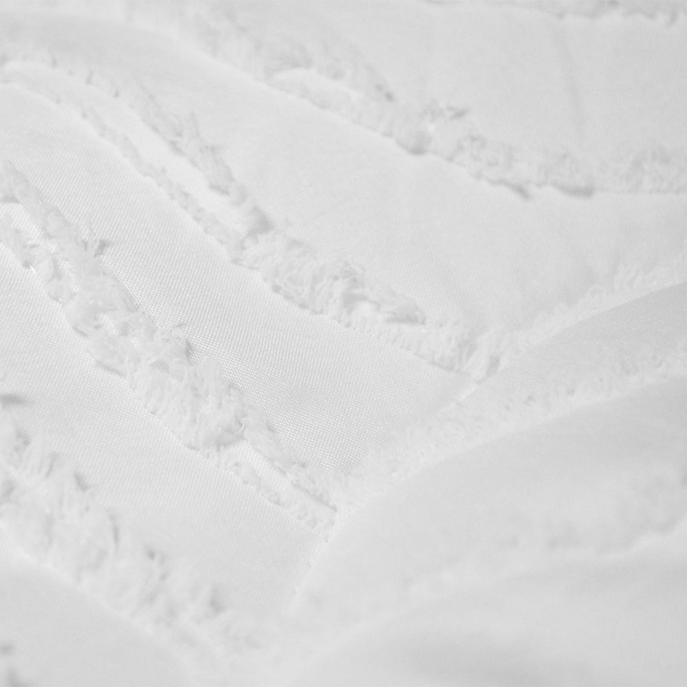 Dekbed Zonder Overtrek - Wit Tufted Waves