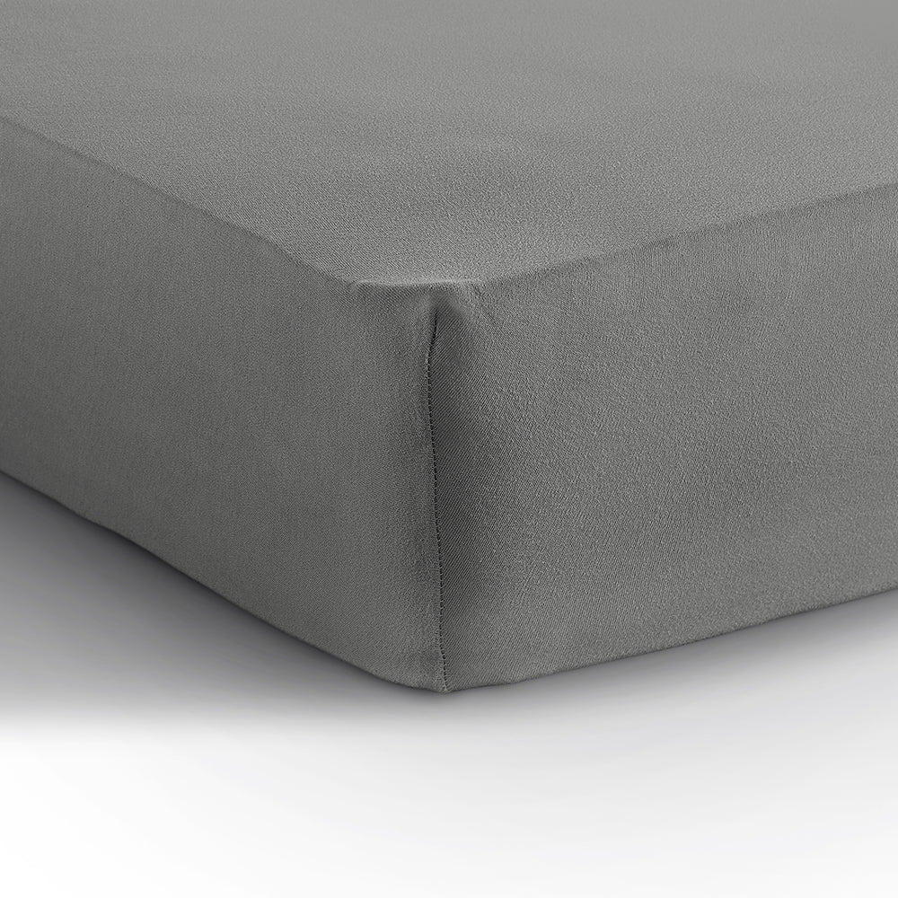 Hoeslaken Enkel Jersey - Stretch - Grijs