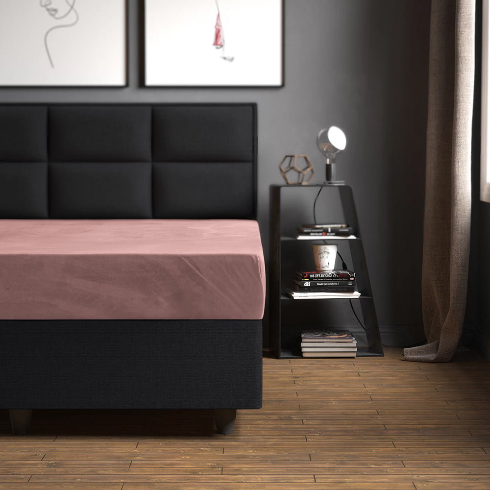 Hoeslaken Velvet - Oud Roze