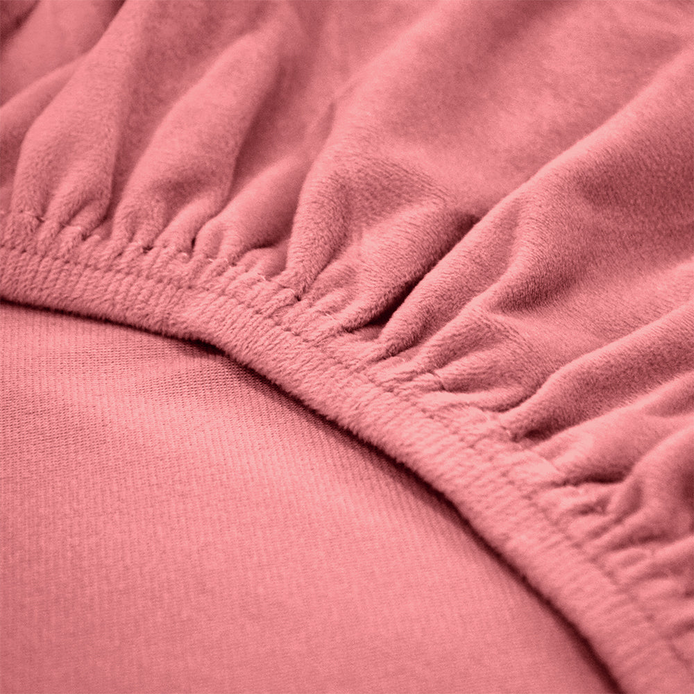 Hoeslaken - Oud Roze Velvet