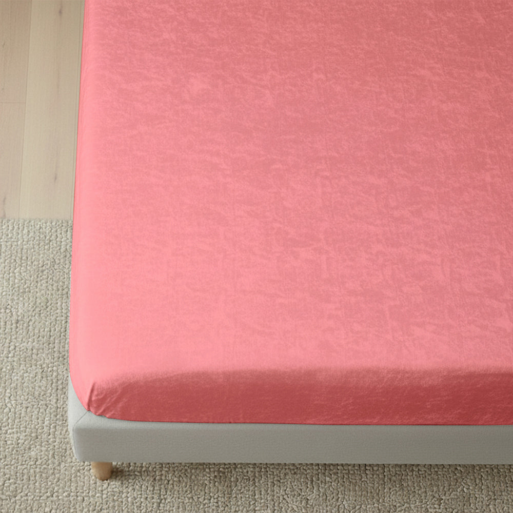 Hoeslaken - Oud Roze Velvet