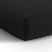 Hoeslaken Enkel Jersey - Stretch - Zwart