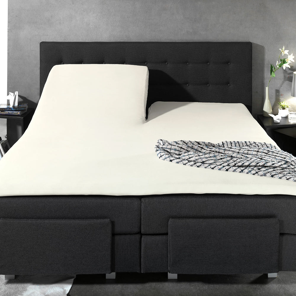 Splittopper Hoeslaken Katoen - Creme