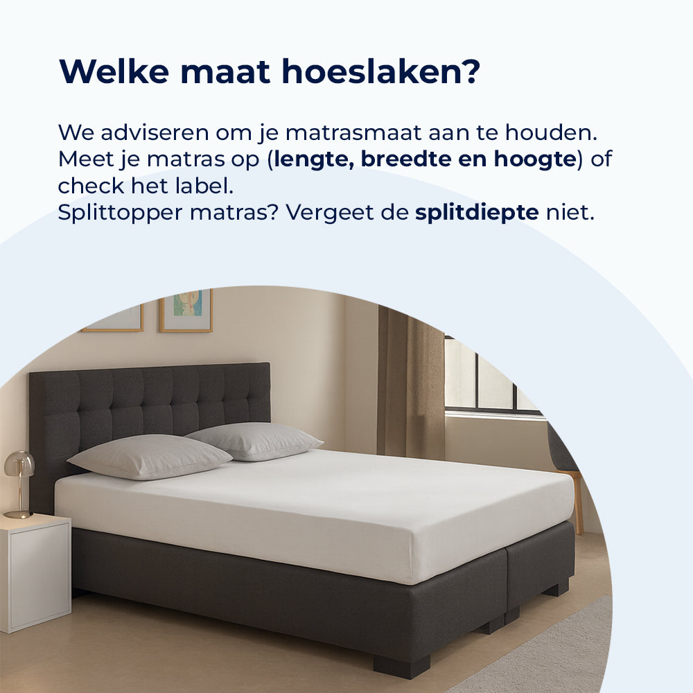 Topper Hoeslaken Katoen - Wit