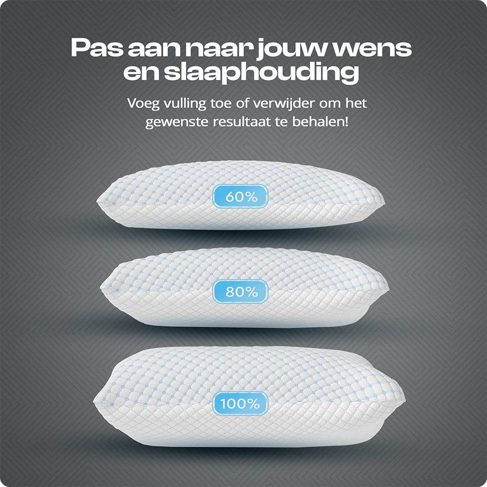 Hoofdkussen - Aanpasbaar - Nano