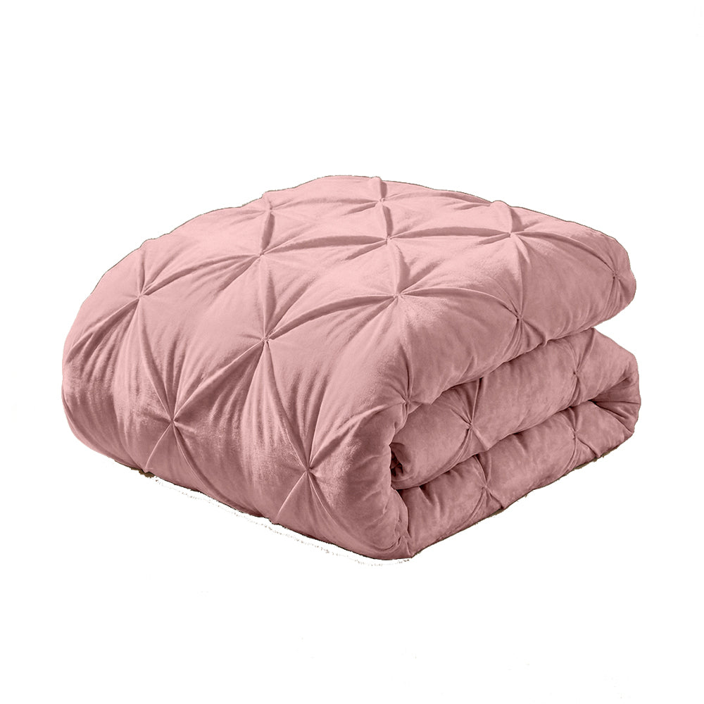 Dekbed Zonder Overtrek - Roze Velvet Pintuck