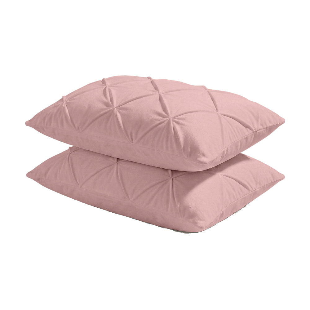 2-Pack: Kussenslopen - Roze Velvet Pintuck