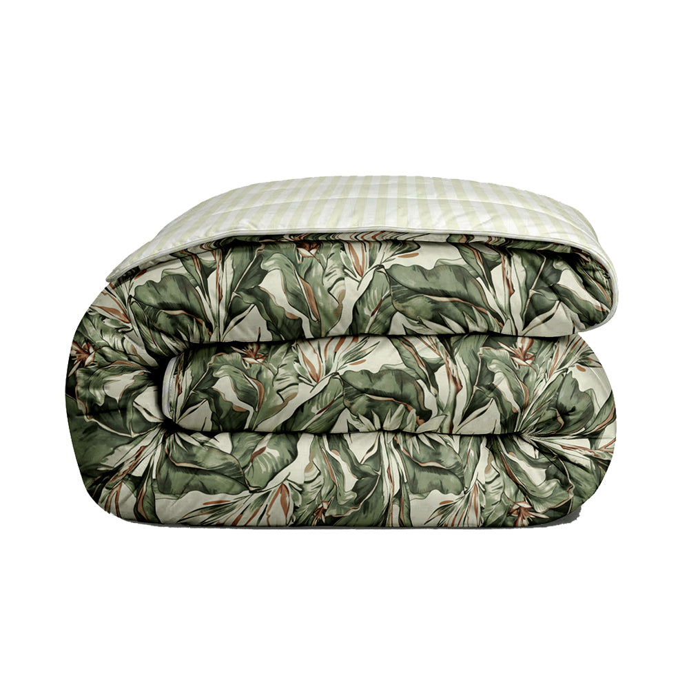 Dekbed Zonder Overtrek - Floral Green