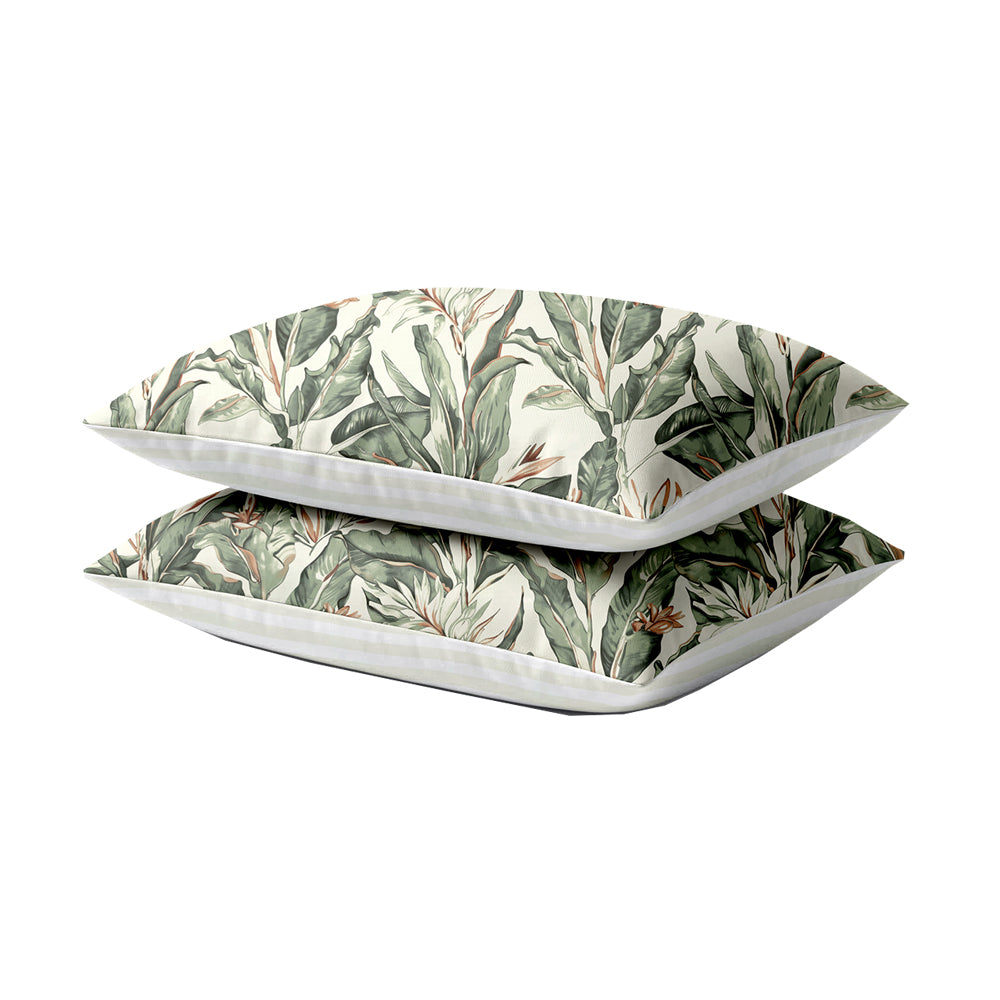 2-Pack: Kussenslopen - Floral Green