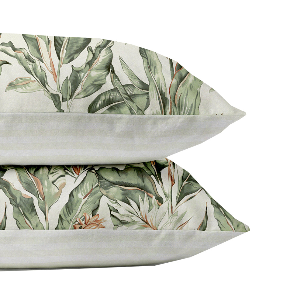 2-Pack: Kussenslopen - Floral Green