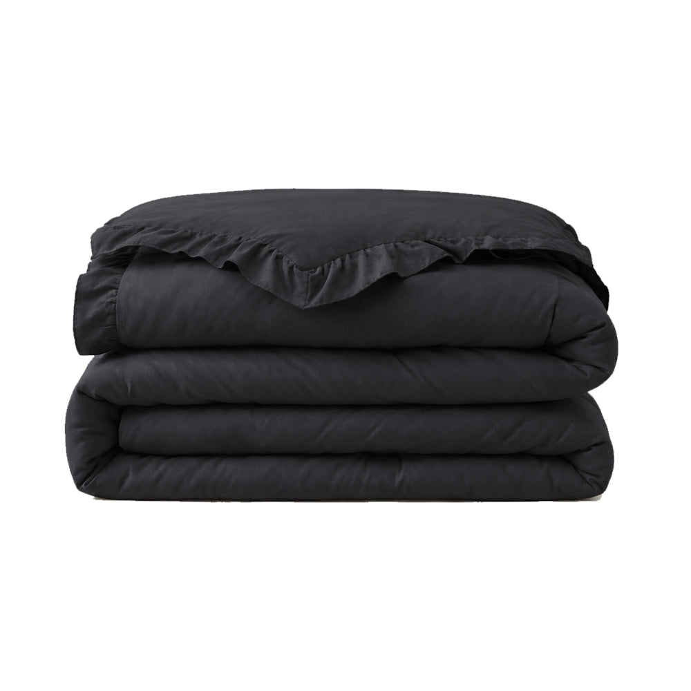 Dekbed Zonder Overtrek - Antraciet Ruffles Lazy