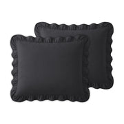 2-Pack: Kussenslopen - Antraciet Ruffles