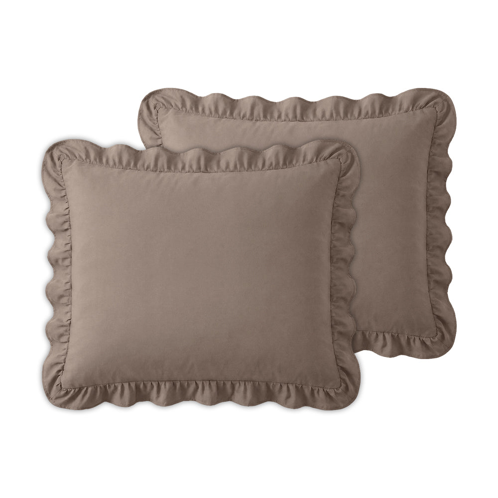 2-Pack: Kussenslopen - Taupe Ruffles