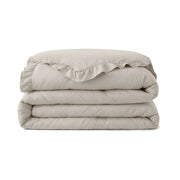 Dekbed Zonder Overtrek - Taupe/Grijs Ruffles Lazy