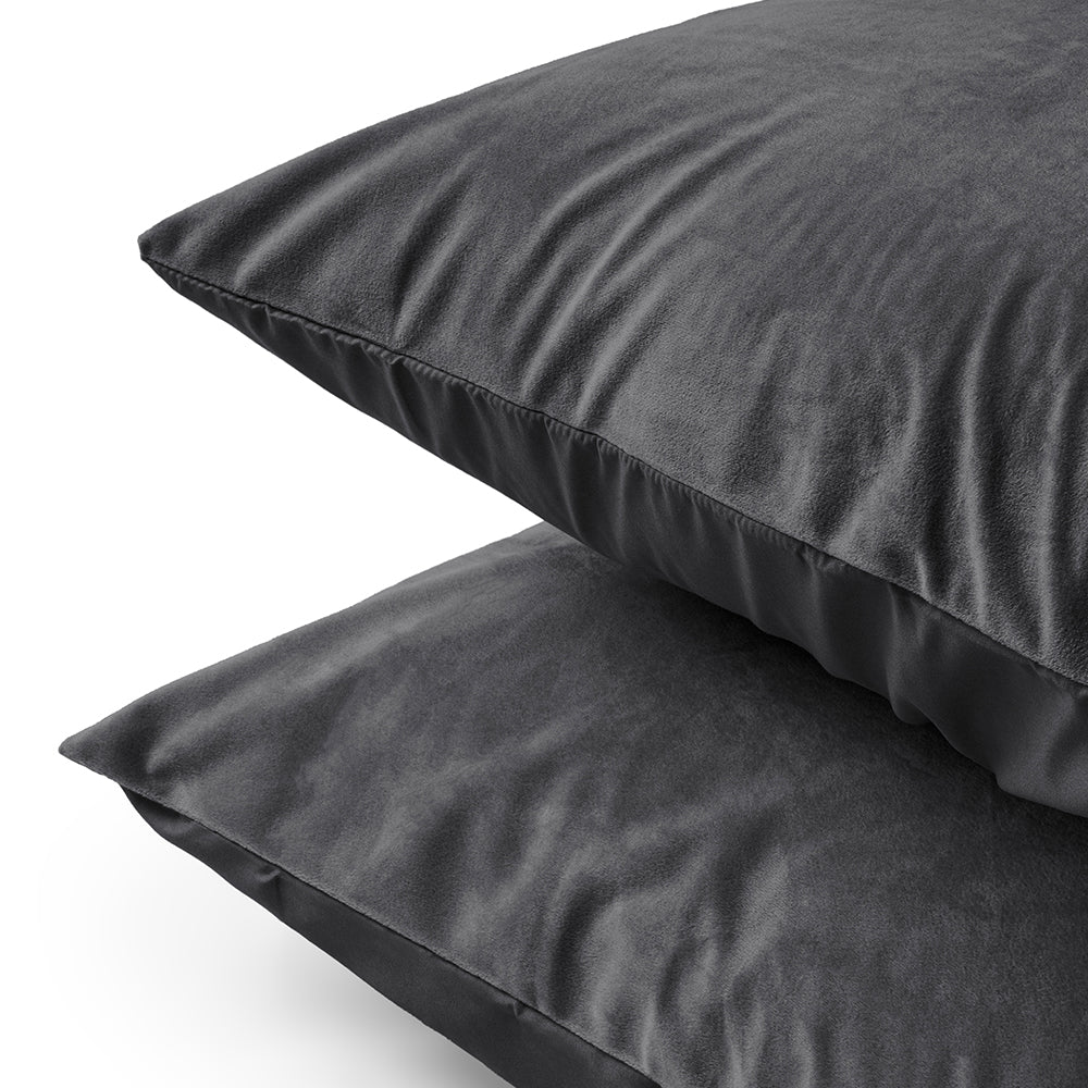 2-Pack: Kussenslopen - Velvet - Antraciet