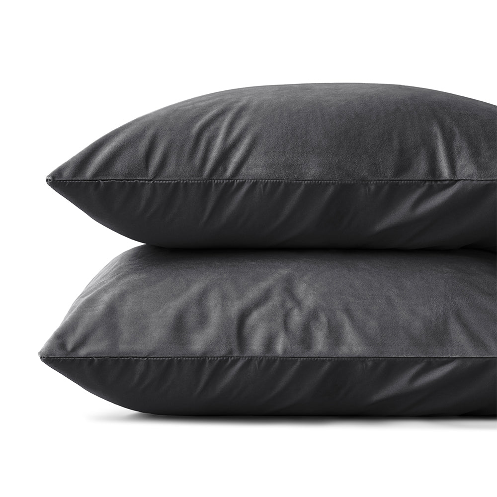 2-Pack: Kussenslopen - Velvet - Antraciet