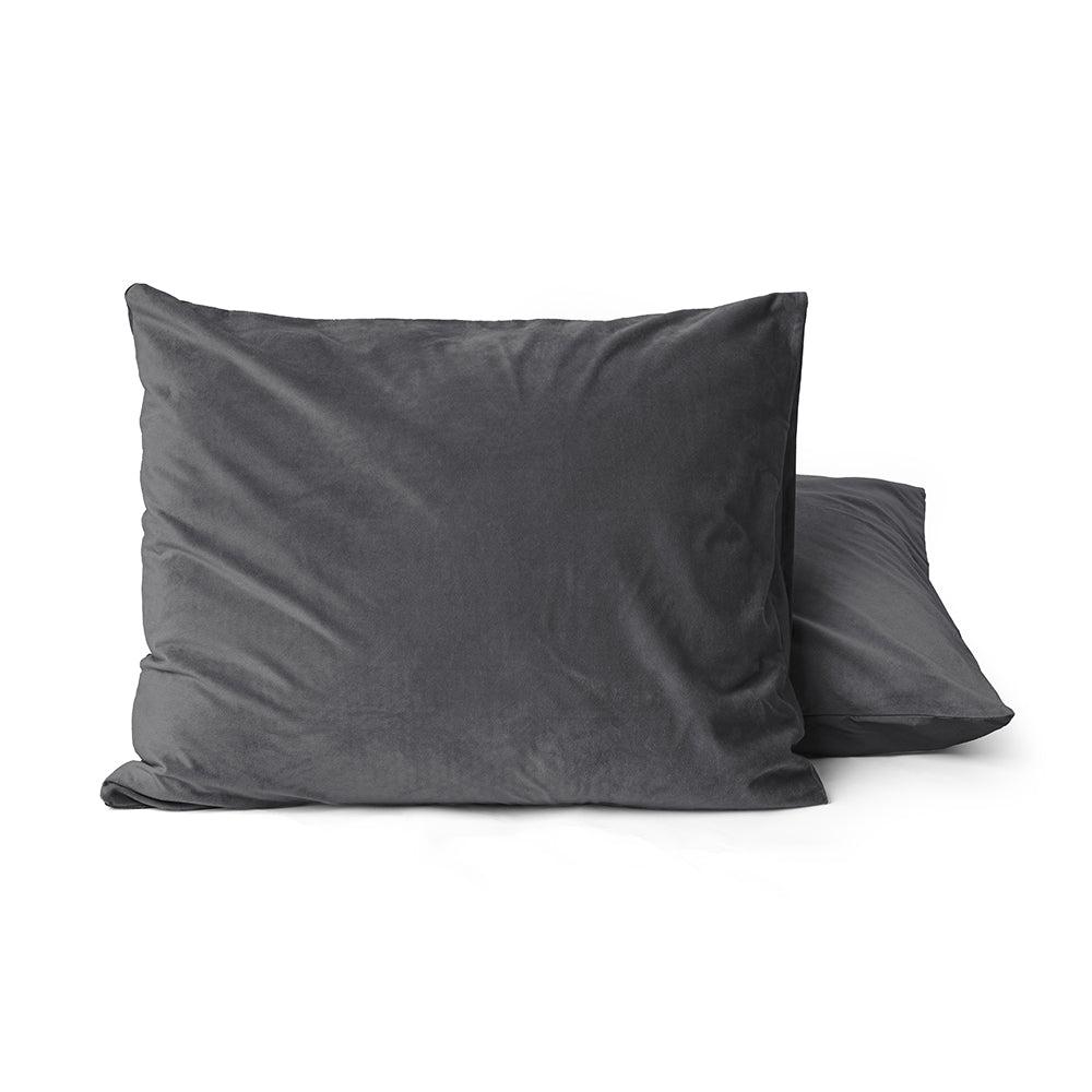2-Pack: Kussenslopen - Velvet - Antraciet