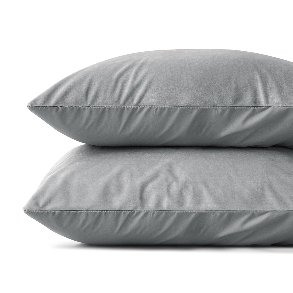 2-Pack: Kussenslopen - Velvet - Grijs