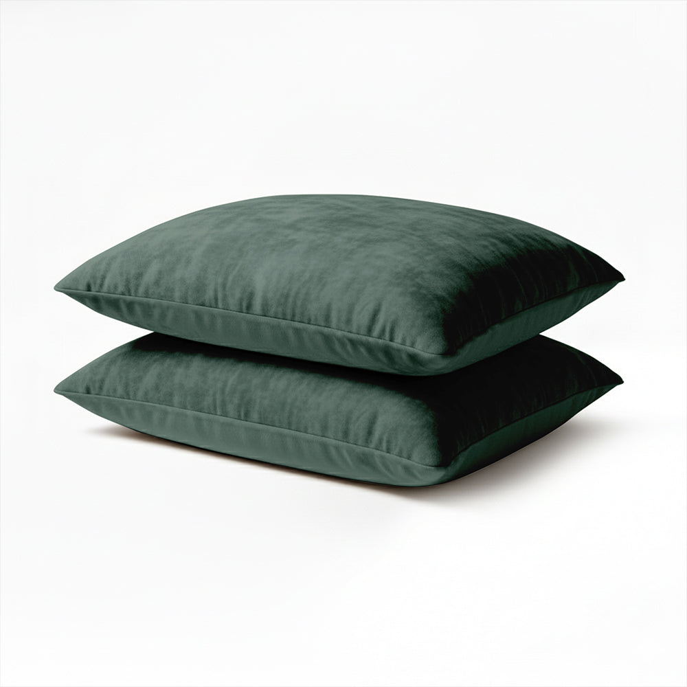 2-Pack: Kussenslopen - Donkergroen Velvet