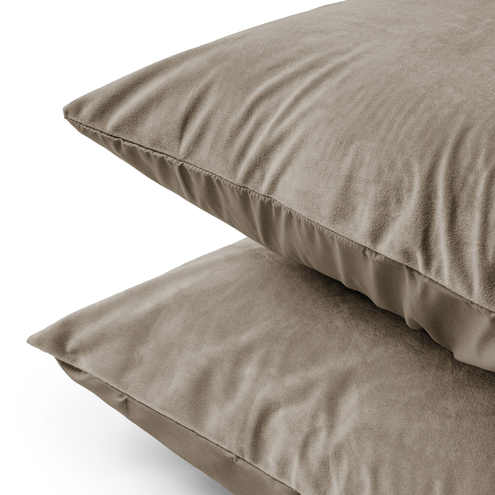 2-Pack: Kussenslopen - Velvet - Taupe