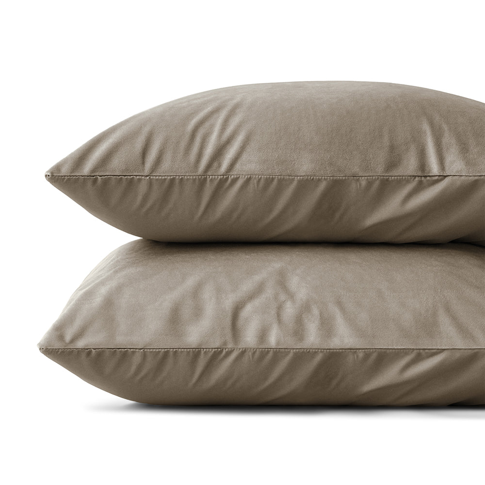 2-Pack: Kussenslopen - Velvet - Taupe