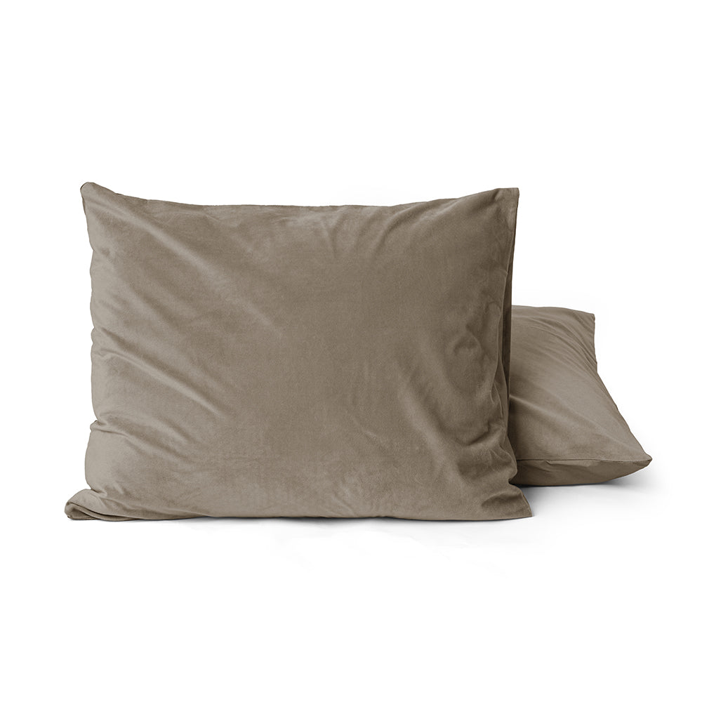 2-Pack: Kussenslopen - Velvet - Taupe